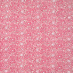 Reststück: 1,50m - Baumwoll Webware Paisley rosa