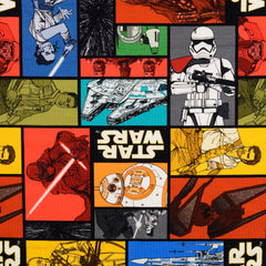 Reststück: 1,20m Baumwolljersey Lizenz -Star Wars Colorful Patches