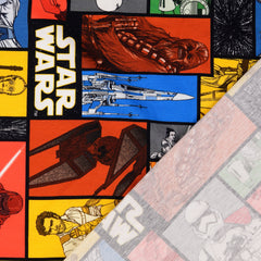 Reststück: 1,20m Baumwolljersey Lizenz -Star Wars Colorful Patches