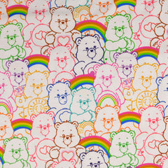 Reststück: 1,70m Baumwolljersey Lizenz - Glücksbärchis Faces & Rainbows