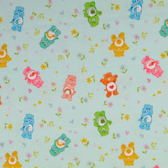 Reststück: 1,70m Baumwolljersey  Glücksbärchis colorful Bears - hellmint
