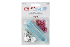 21 Druckknöpfe Jersey PRYM LOVE rot/pink, 8 mm
