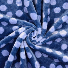 Wellnessfleece Tupfen - blau