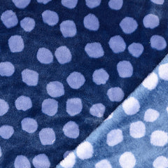 Wellnessfleece Tupfen - blau