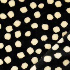 Wellnessfleece Tupfen - schwarz