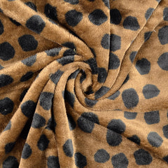 Wellnessfleece Tupfen - braun