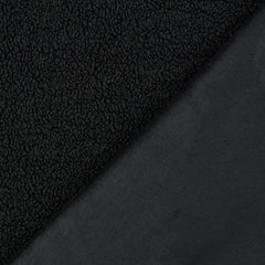Teddyfleece mit Suedeabseite - schwarz