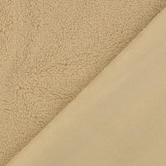 Teddyfleece mit Suedeabseite - sand