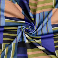 Scuba Digital Geometrisch - blau