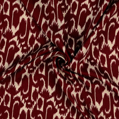 Viskose Satin Genia Geometrie - weinrot