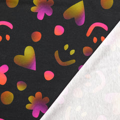 Baumwolljersey Digital Just Happy - Design 1
