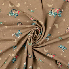 Lizenz Baumwolljersey Digital Lilo & Stitch - beige