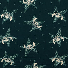 Lizenz Baumwolljersey Digital Lilo & Stitch Stars - dunkelblau