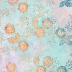 Bestickte Baumwolle Tie Dye Poppy in Mint von der Buntspecht