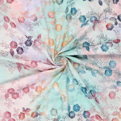 Bestickte Baumwolle Tie Dye Poppy in Mint von der Buntspecht
