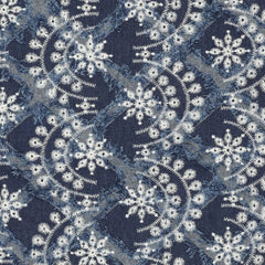 Jeansstoff Lochstickerei Fera