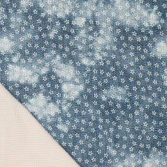 Stretch Feincord Denim Batik Flower