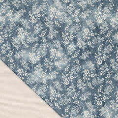 Stretch Feincord Denim Batik Flower