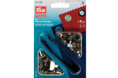 24 Ösen mit Scheiben PRYM altmessing, 8 mm