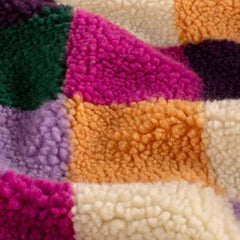 Teddy Jacquard Bunte Karos