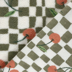 Teddy Jacquard Karo Kirschen