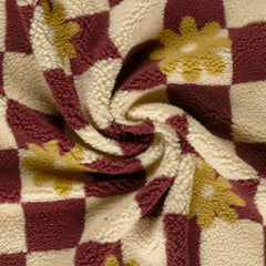 Teddy Jacquard Blütenkaro