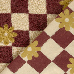 Teddy Jacquard Blütenkaro
