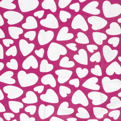 French Terry Digital White Hearts