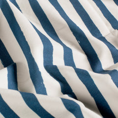 French Terry Digital Blue Brush Stripes