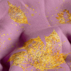 Sweatshirtstoff Goldene Blätter by Glitzerpüppi - altrosa