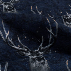 Sweatshirtstoff Hirsch by Glitzerpüppi - dunkelblau
