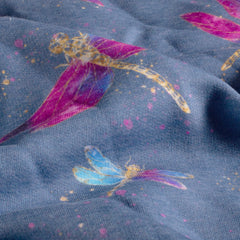 Sweatshirtstoff Libellen by Glitzerpüppi - stahlblau
