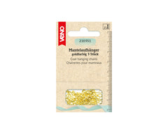 3 Mantelaufhänger Eisen VENO - goldfarbig - 210351