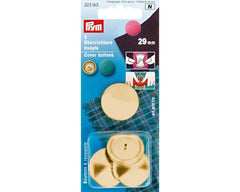 3 überziehbare Knöpfe PRYM goldfarbig, 29 mm