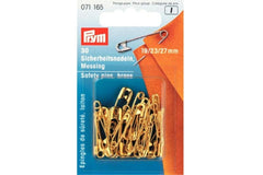 30 Sicherheitsnadeln Messing PRYM 19/23/27 mm