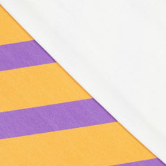 Reststück : 1,15m - French Terry Blockstreifen orange lila