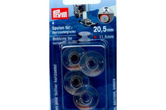 4 Nähmaschinenspulen für Horizontalgreifer PRYM, 20,5 mm