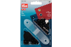 50 Ösen mit Scheiben PRYM brüniert, 4 mm