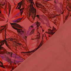 Viskose Satin Wild Flower - rot