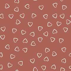 Baumwolljersey White Hearts