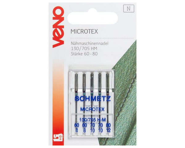 5 Nähmaschinennadeln Microtex VENO 130/705 HM , 60-80 - 057815