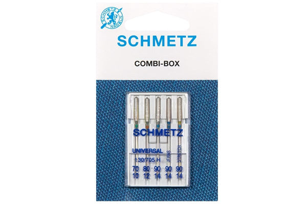 5 Nähmaschinennadeln Universalnadel Combibox 70/10 - 90/14 - 053100