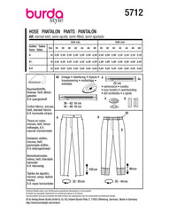 Schnittmuster burda style - Hose 5712