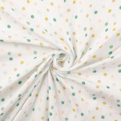 Reststück: 1,00 m- Musselin Digital Dots multicolor
