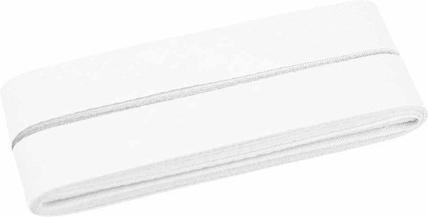 
                    5 Meter Baumwoll-Schrägband 40/20 - weiß/grau/schwarz - weiß (089)
                  