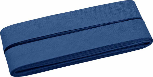 5 Meter Baumwoll-Schrägband 40/20 - blau - jeansblau (295)