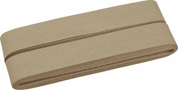 5 Meter Baumwoll-Schrägband 40/20 - beige/gelb/braun - beige (885)