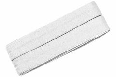 3 Meter Jersey-Schrägband 40/20 - weiß/grau/schwarz