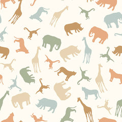 Baumwoll Popeline Wild Animals