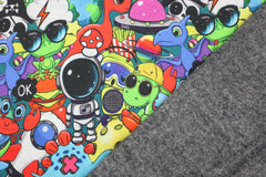 Reststück: 0,60 m Alpenfleece Digital Funny Toys